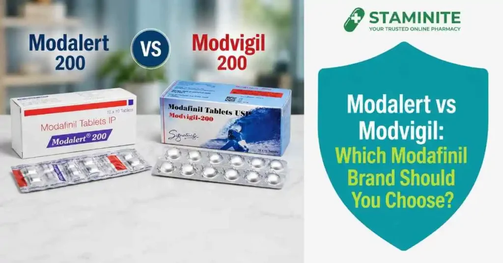 Modalert vs Modvigil modafinil brand comparison