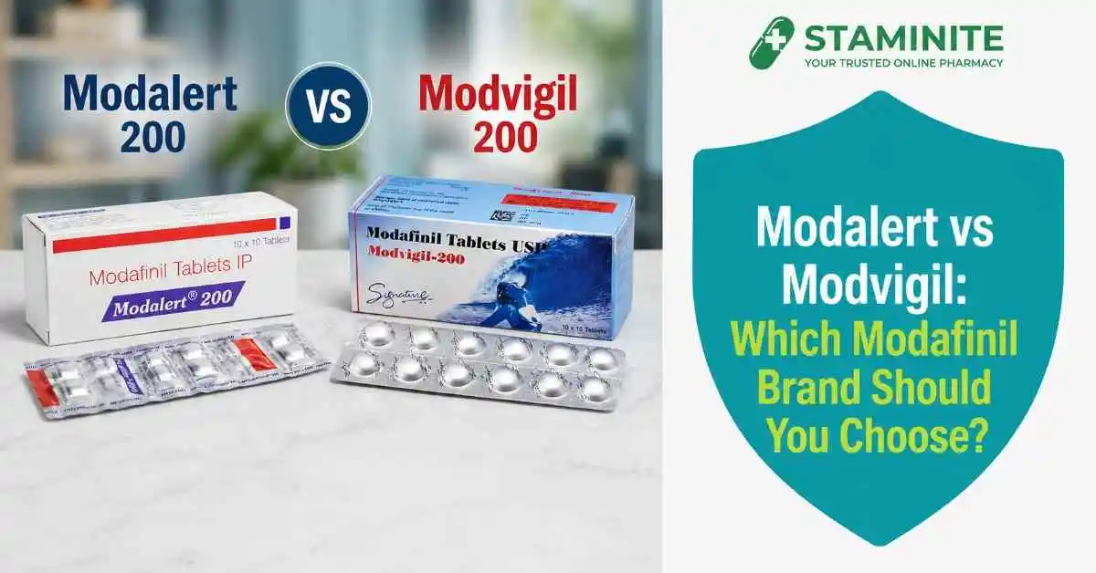 Modalert vs Modvigil modafinil brand comparison
