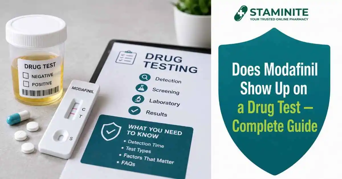 Does modafinil show up on a drug test - urine sample and test strip guide
