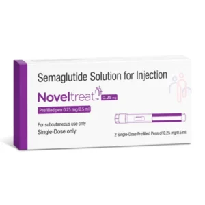 Noveltreat 0.25mg Pre-Filled Pen contains semaglutide 0.25mg/0.5mL, a GLP-1 receptor agonist