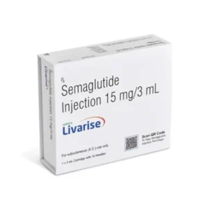 Livarise Injection is a 15mg/3mL (5mg/mL) solution containing semaglutide.