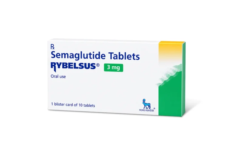 Rybelsus 3mg Tablet is an oral formulation developed by Novo Nordisk containing semaglutide